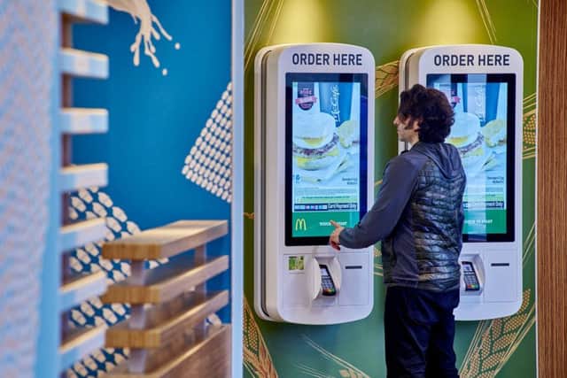 An example of a McDonalds self-order kiosk, coming to Bostons restaurant in 2018.