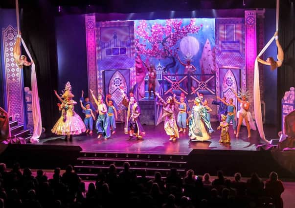 A scene from this year's Embassy Theatre panto, Aladdin.