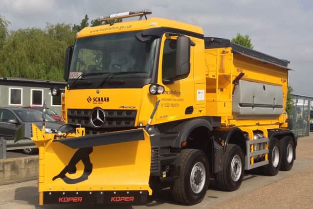The county council's new generation gritter - 'The Beast'. EMN-171213-175949001