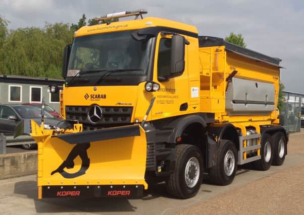 The county council's new generation gritter - 'The Beast'. EMN-171213-175949001