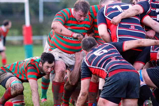 Try-scoring prop Matt Ashton with flanker Jack Norton (left) EMN-171218-093544002