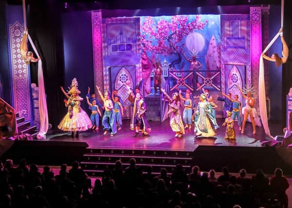 Much to admire ... a scene from Aladdin: The Pantomime Spectacular, currently playing at the Embassy Theatre, in Skegness, until next Wednesday.