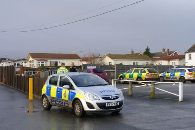 Claremont Park in Sleaford has been cordoned off by police this morning after two people had to be rescued from a fire in a bungalow by firefighters. EMN-171220-102216001