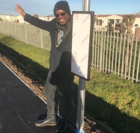 Dr Bola Taiwo at the bus stop he campaigned for. He is now embarking on a new life journey. ANL-171220-172415001