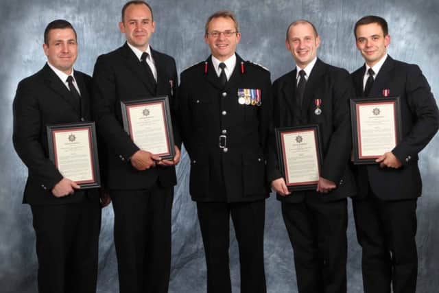 Crewmembers from Boston were recognised for their work during a fire at Pilgrim Hospital in March of this year.
