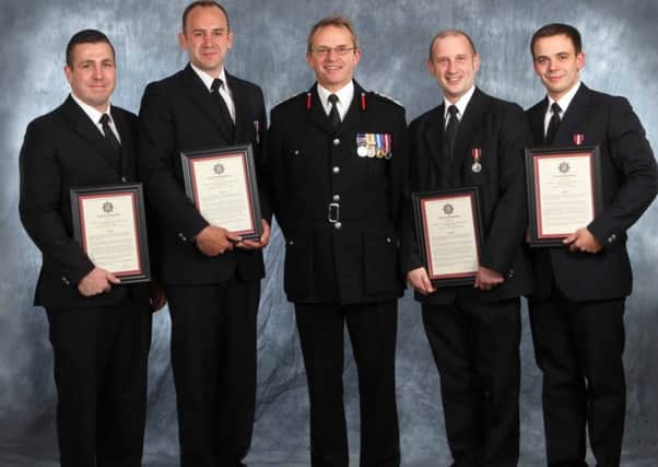 Crewmembers from Boston were recognised for their work during a fire at Pilgrim Hospital in March of this year.