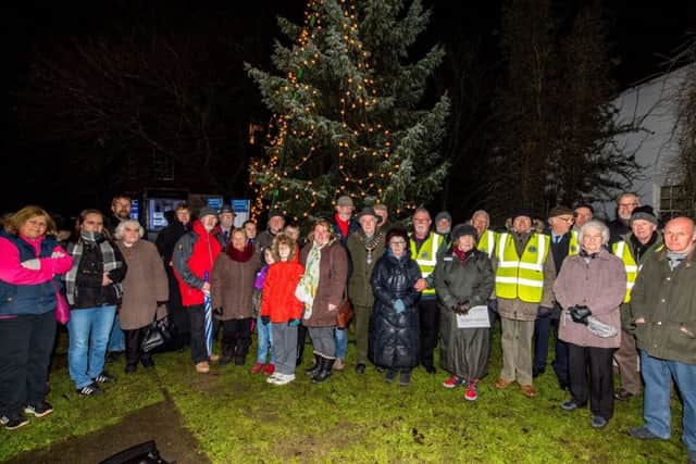 Some of the people who attended the switch on. Photo: John Aron.