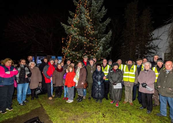 Some of the people who attended the  switch on. Photo: John Aron.