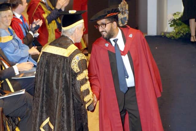 Sheeraz Janjua receives his Doctor of Optometry degree