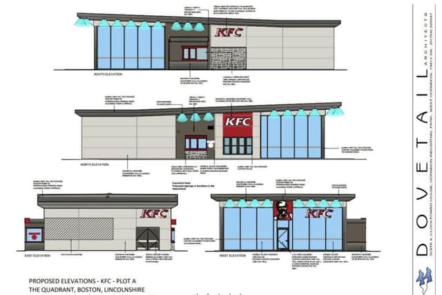 One of the documents submitted with the KFC plans.