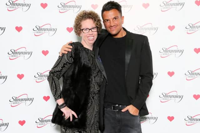 Slimming World manager Sarah Scott meets singer and presenter Peter.