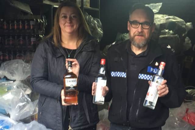 Trading Standards Emma Milligan and the polices Sgt Kimble Enderby.