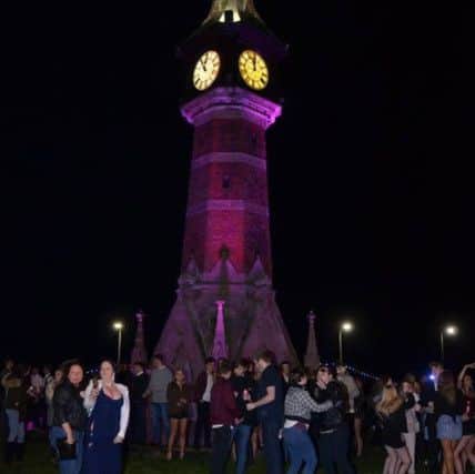 New Year's Eve at Skegness Clock Tower. Photo: Barry Robinson ANL-180101-091318001