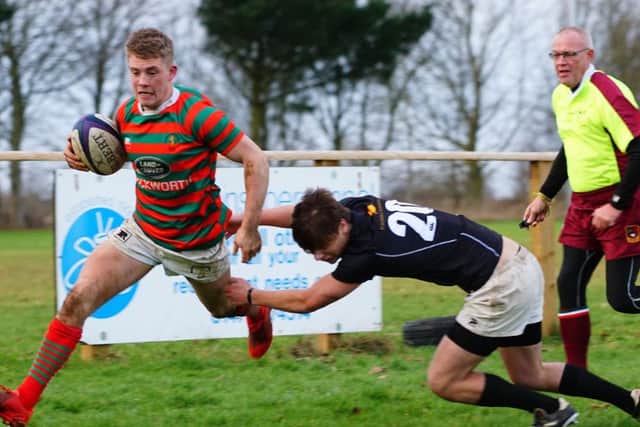 Ed Nicholls completed a hat-trick of tries against Kesteven EMN-180201-091258002