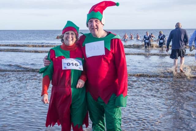 Barbara Seymour and Kevin Kendall went all out in fancy dress for the event.