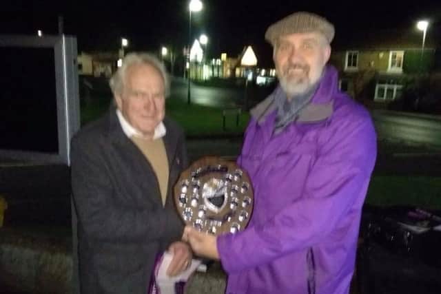 The presentation to Maurice Bellwood.