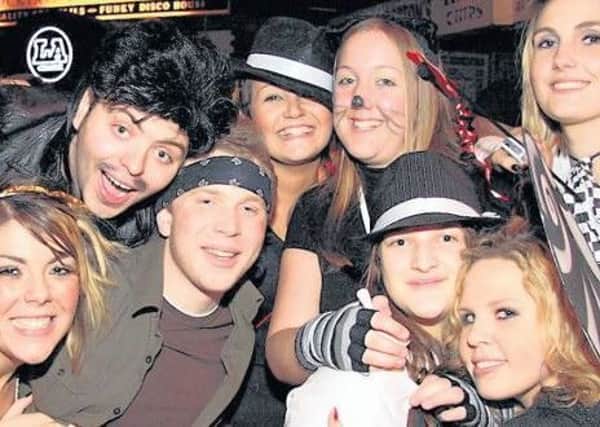 New Year's Eve revellers 10 years ago.