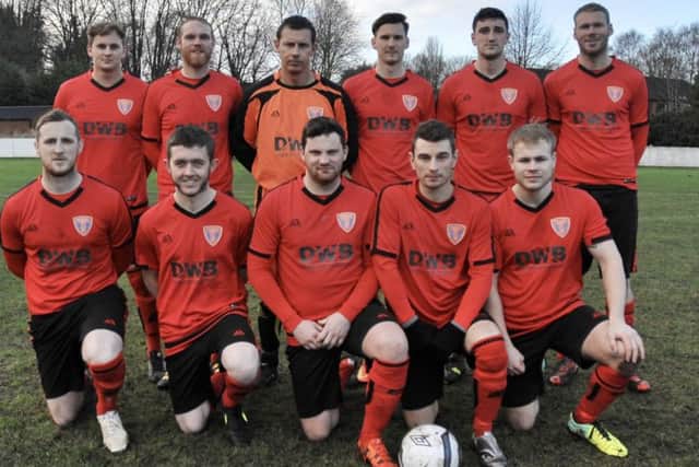 Sleaford Sports Amateurs line up before their county cup exit EMN-180801-185050002