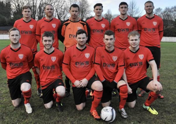 Sleaford Sports Amateurs line up before their county cup exit EMN-180801-185050002