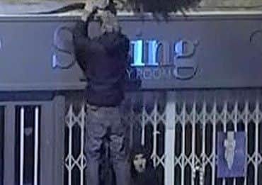 Lincolnshire Police is appealing to identify these two men involved in lead thefts in Market Rasen. EMN-180401-103531001
