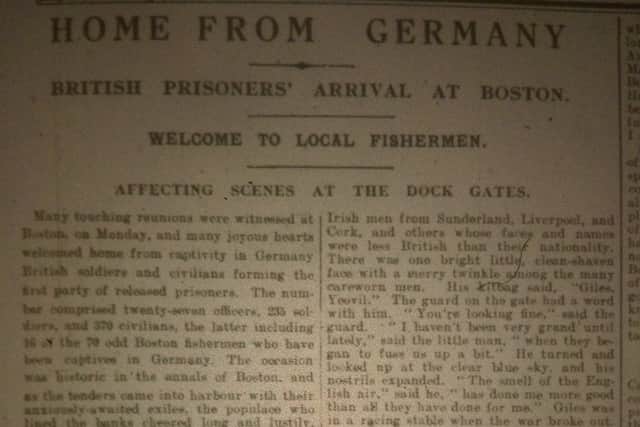 How The Standard covered the repatriation of Prisoners of War 100 years ago.