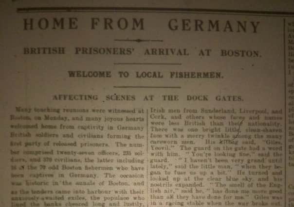 How The Standard covered the repatriation of Prisoners of War 100 years ago.