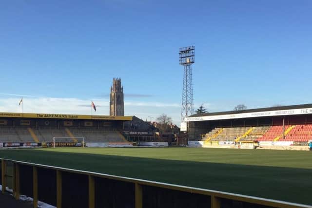 The Stump, as seen from the Jakemans Stadium.