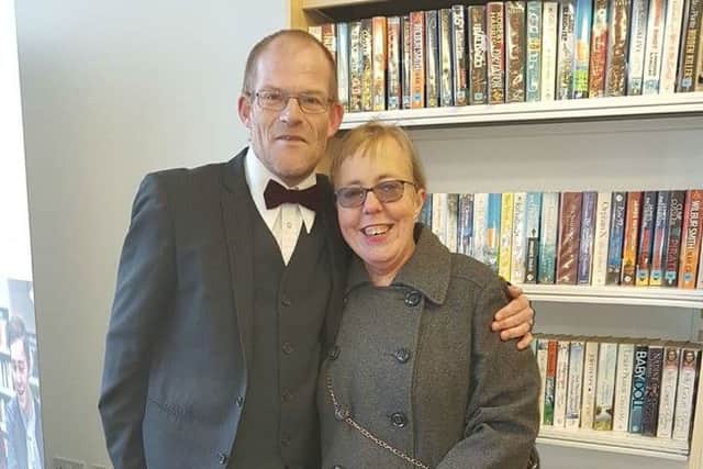Jeoff Skinner with fiancÃ©e Joanne Fudge.