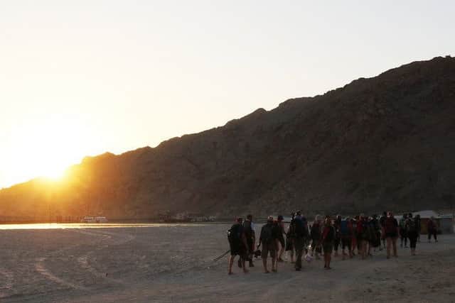 The beach at Zighy Bay, the camp site for the first night of the trek.