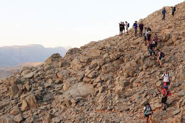 On route to the summit.