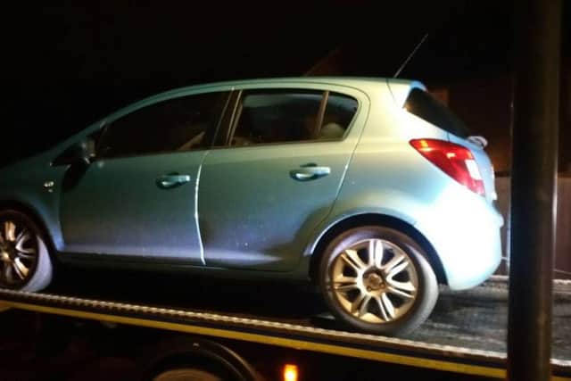A car stolen in Mulberry Way, Skegness, has been found by police abandoned in Alford. ANL-180901-115951001