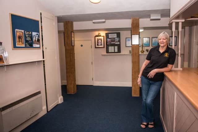 Playhouse chairman Christine Malkin in the foyer in need of redesigning. EMN-181101-131317001