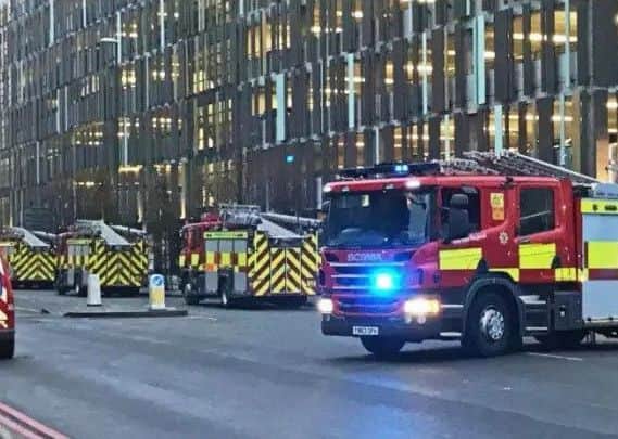 A dozen fire appliance crews have been on the scene of the major fire at Nottingham station this morning. EMN-181201-114709001