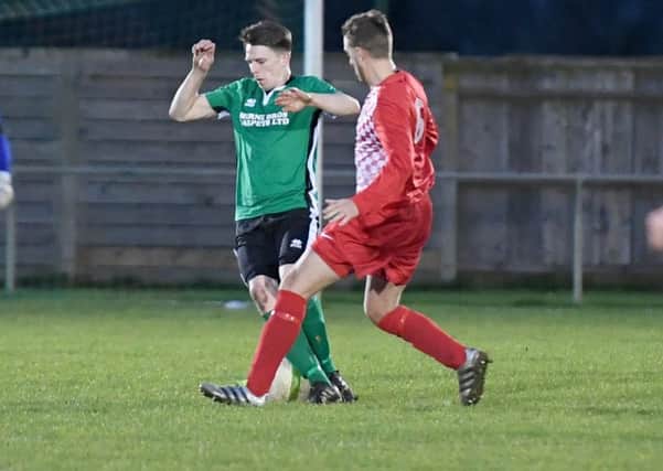 Simon Bolland was sent off after 29 minutes against Eynesbury EMN-180115-095135002