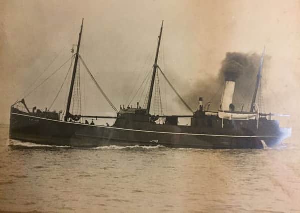 The SS Fairy, which helped bring First World War Prisoners of War home via Boston.