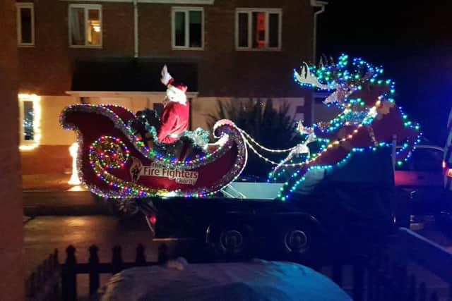 Firefighters were out in force throughout December as Santas musical sleigh toured villages and towns in Lincolnshire. EMN-180115-160257001