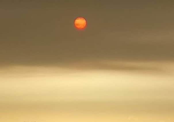 The red sun over Skegness.
