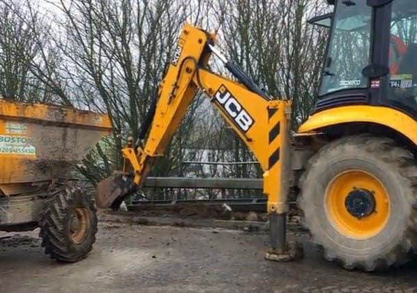 Roadworks ongoing at the side of the A17 Sleaford bypass. EMN-180117-110909001
