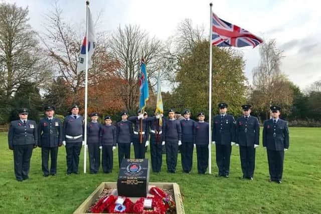 Horncastle Cadets pictured at a Remembrance Day service. EMN-180118-114025001