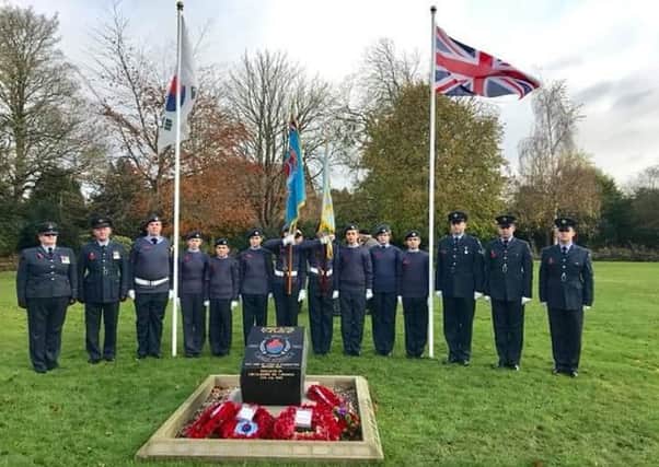 Horncastle Cadets pictured at a Remembrance Day service. EMN-180118-114025001