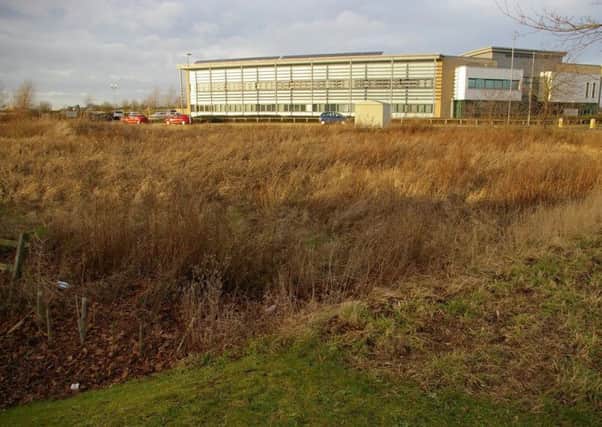 The site of the planned new units opposite Boston Enterprise Centre.