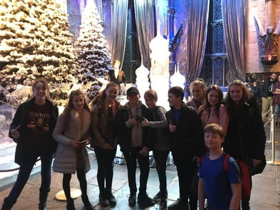 Skegness Grammar School students visiting the Making of Harry Potter Warner Bros. Studio Tour in London. ANL-180122-150220001