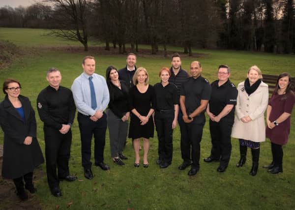 Launching Lincolnshire Polices new fitness scheme. Pictured from left - Louise OReilly, Chief Constable Bill Skelly, D/Sgt Philip Elliot, Kirsty James, Dan Rogers (Commercial Manager, YMCA Lincolnshire), Julie Bratton, PC Emma Nash, Trevor Mealing, Insp Jesbir Kumar, T/Insp Rachel Harrison, Julie Wilkins (Lincolnshire Police, Chief of Staff) and Dr Hannah Henderson. EMN-180119-121928001