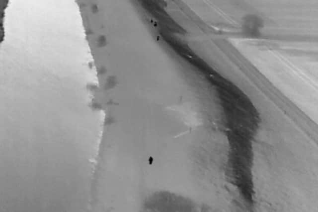Images from the drone on the hunt for the two hare coursers. EMN-180119-153453001