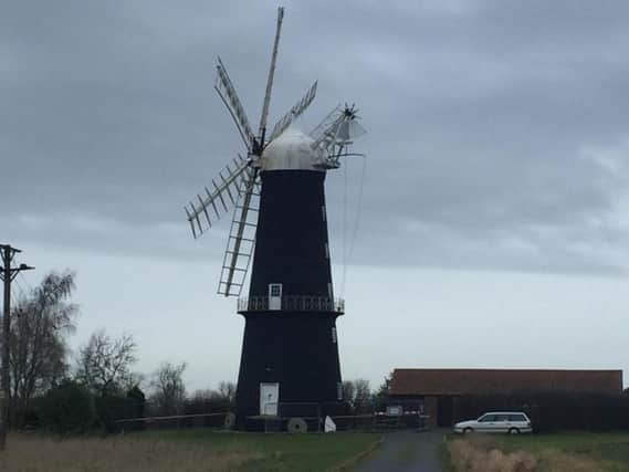 Parts of the windmill have been cordoned off following the damage.