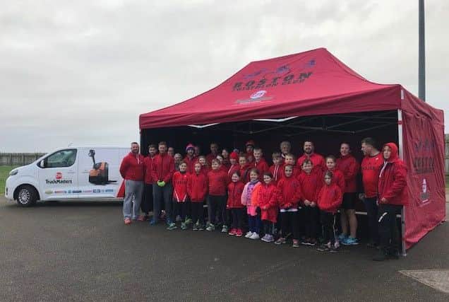 Boston Triathlon Club have taken stock of their new gazebo.