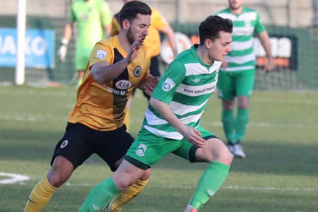 Andi Thanoj in action at Ferriby.