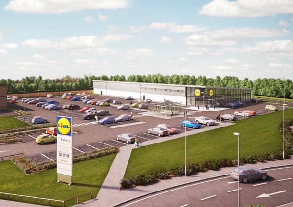 An artist's impression of how the new Lidl store in Boston will look when it opens next week.