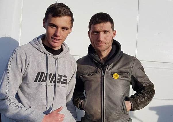 Jack met TV presenter and motorcycle racer Guy Martin at a Mablethorpe Sand Racing meet EMN-180130-091355002