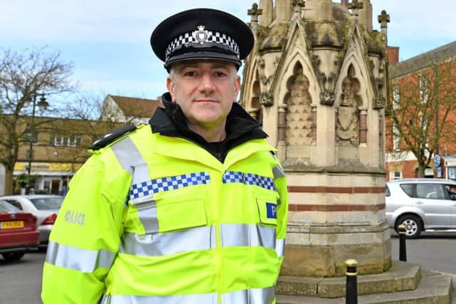 In charge: Inspector Philip Baker who is determined to make communities even safer. Photo: John Aron.